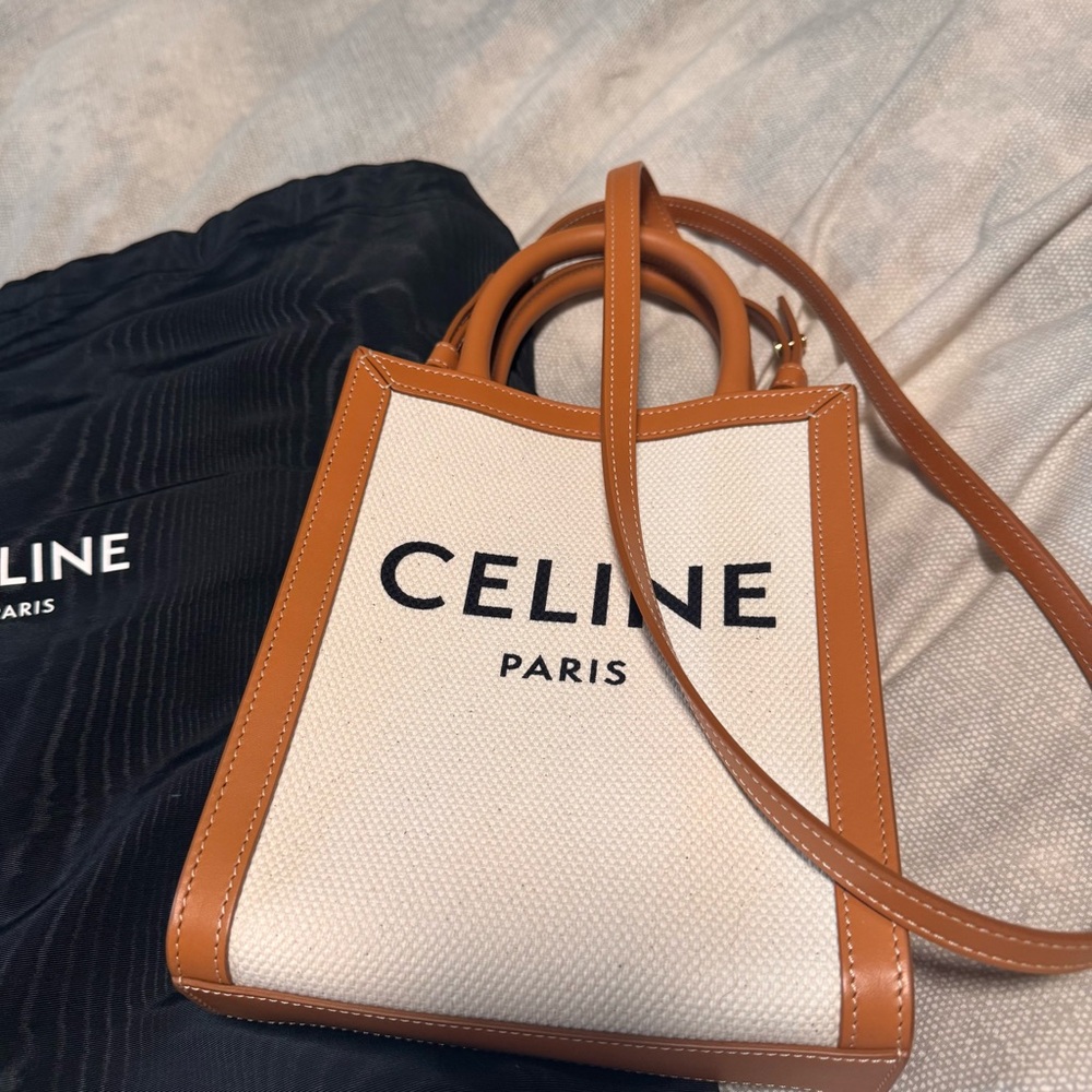 Celine Cabas Vertical Natural Tan Bag - Picture 2 of 10